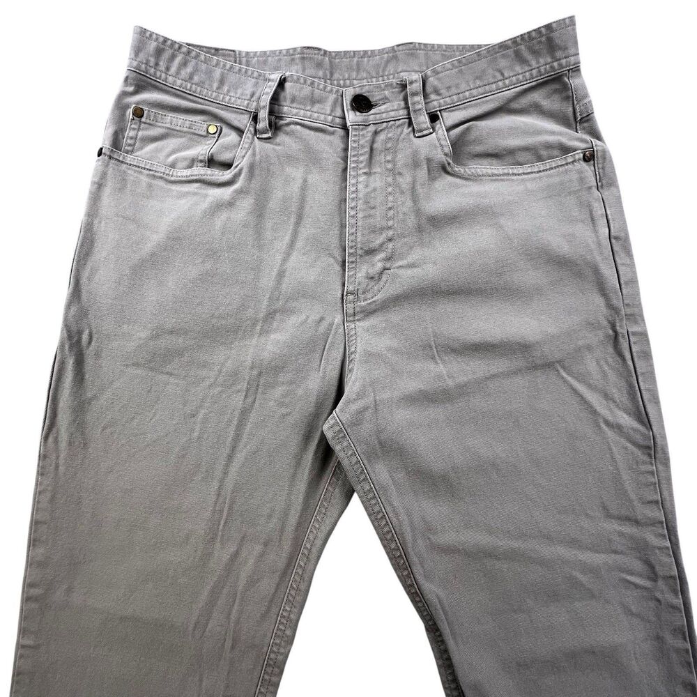 Genteal Chino Pants Mens 30x30 (Fits 30x29) Gray Stretch Denim Casual Comfort